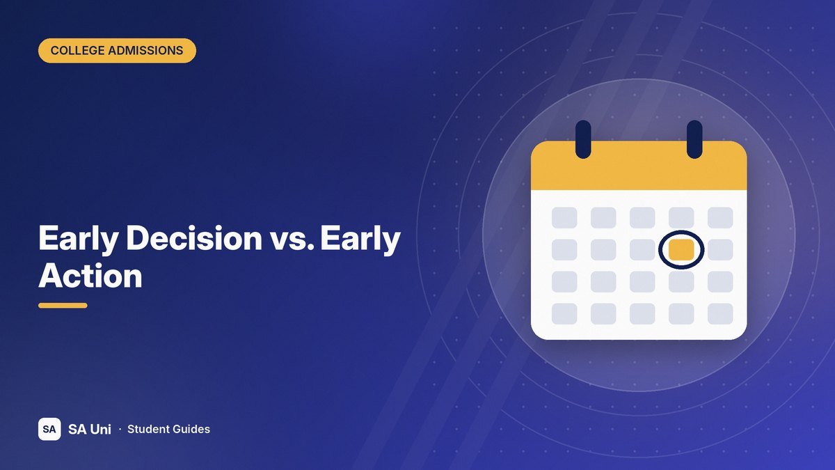 Illustration of a calendar with an application deadline circled for the SA Uni guide: Early Decision vs. Early Action